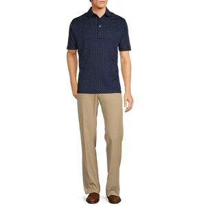 Hart Schaffner Marx Collection Short Sleeve Geo Print HartSoft Polo Shirt Men's